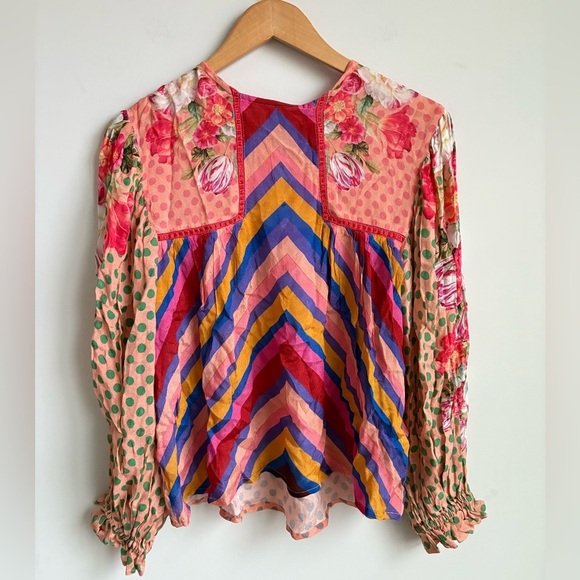 Anthropologie Bl-nk‎  London Peasant Blouse XS - Picture 2 of 9